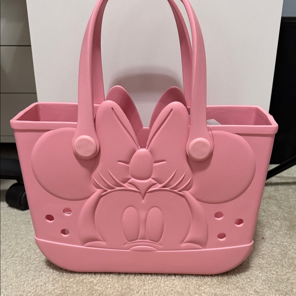 Pink Minnie Mouse Bogg style tote